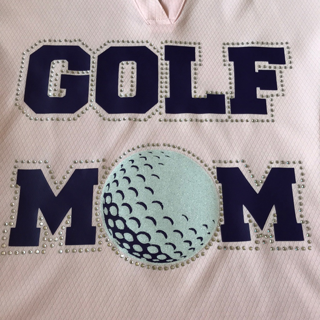Bling Golf Mom Golf Shirt